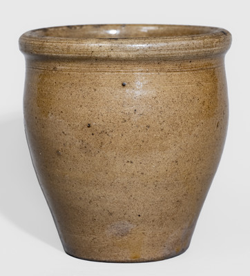 Rare H.H. ZIGLER / NEWVILLE, PA Glazed Stoneware Jar, c1852-1865