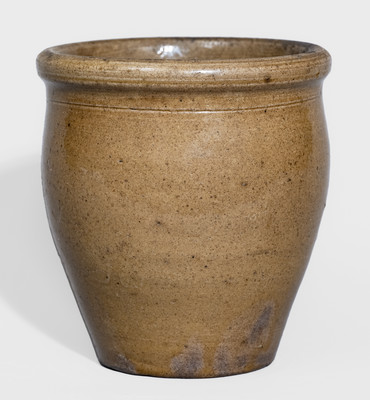 Rare H.H. ZIGLER / NEWVILLE, PA Glazed Stoneware Jar, c1852-1865