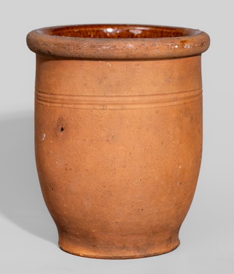Small-Sized V. RUDOLPH (Shippensburg, PA) Redware Jar, c1868-88