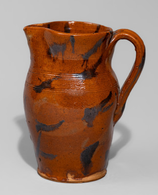 Exceptional Cain Pottery, Sullivan County, Tennessee, Redware Pitcher