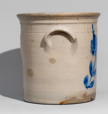 Two-Gallon CORTLAND, New York Stoneware Crock, circa 1867-69