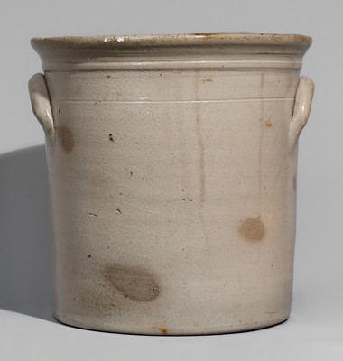 Two-Gallon CORTLAND, New York Stoneware Crock, circa 1867-69