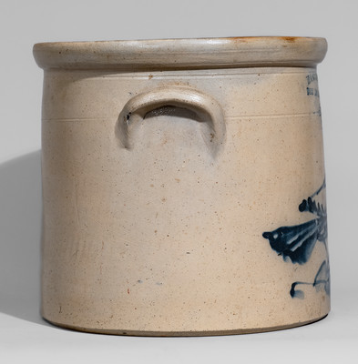 Two-Gallon HAXSTUN & CO. / FORT EDWARD, N.Y. Stoneware Bird Crock