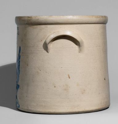 Prattsville, NY Stoneware Advertising Crock w/ Chicken Decoration, attrib. Brady & Ryan, Ellenville