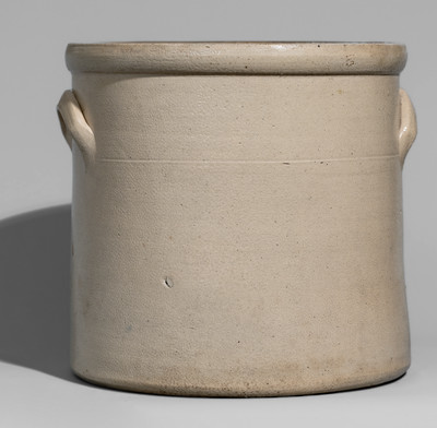 Prattsville, NY Stoneware Advertising Crock w/ Chicken Decoration, attrib. Brady & Ryan, Ellenville
