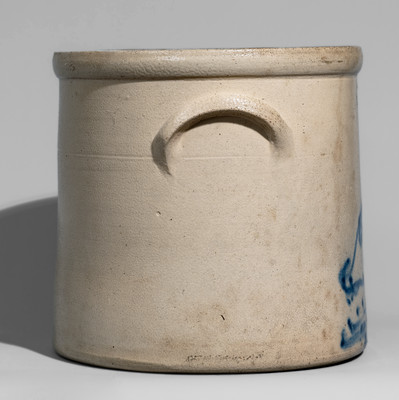 Prattsville, NY Stoneware Advertising Crock w/ Chicken Decoration, attrib. Brady & Ryan, Ellenville