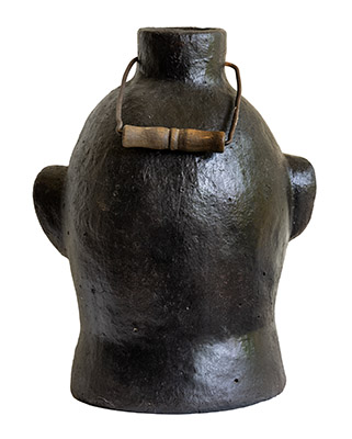 Rare Painted Woman Face Jug, possibly North Carolina origin, 20th century