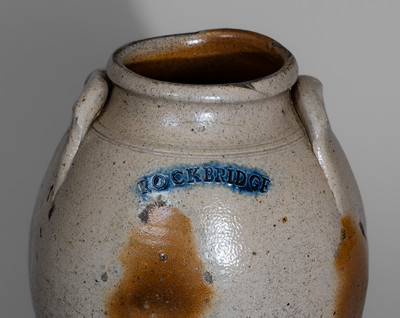 Scarce ROCKBRIDGE (Rockbridge Baths Pottery, Rockbridge Co, VA) Stoneware Jar