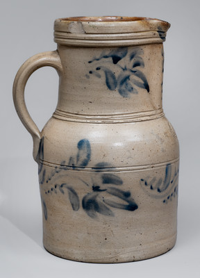 Rare D.P. SHENFELDER / READING, PA Stoneware Pitcher, c1875
