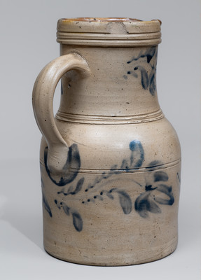 Rare D.P. SHENFELDER / READING, PA Stoneware Pitcher, c1875