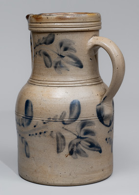 Rare D.P. SHENFELDER / READING, PA Stoneware Pitcher, c1875