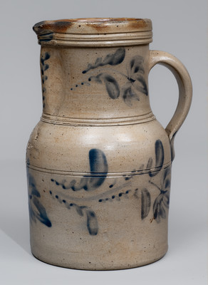 Rare D.P. SHENFELDER / READING, PA Stoneware Pitcher, c1875