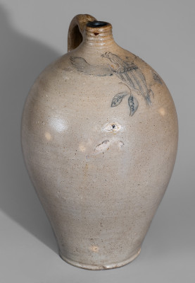 Stoneware Jug with Incised Federal Eagle Motif, attributed to Daniel Goodale, Hartford, CT, circa 1825-1830. 