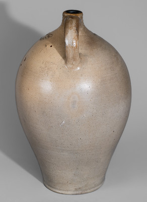 Rare and Fine attrib. Daniel Goodale, Hartford, CT Stoneware Jug w/ Incised Federal Eagle Decoration