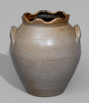 Exceedingly Rare and Important John Quincy Adams Stoneware Jar by "Wm. A. Gay," Utica, NY, c1828