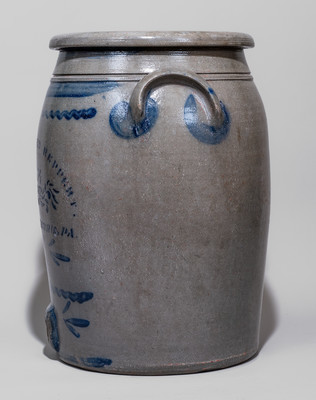 Rare WILLIAMS AND REPPERT / GREENSBORO, PA Six-Gallon Stoneware Water Cooler