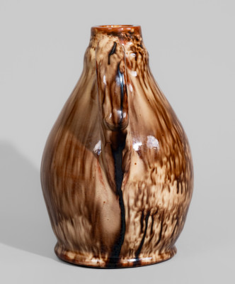 Very Rare and Exceptional John Bell Redware Cruet Inscribed “J. Bell / June 2 1877”