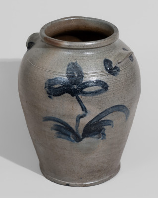 Exceptional R. BUTT / Monty Co. Md. Stoneware Jar, Only Known Example