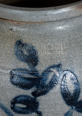 Exceptional R. BUTT / Monty Co. Md. Stoneware Jar, Only Known Example