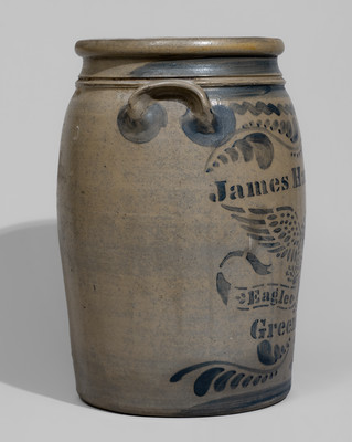 Fine "Eagle Pottery" Stoneware Jar by "James Hamilton & Co. / Greensboro, Pa."