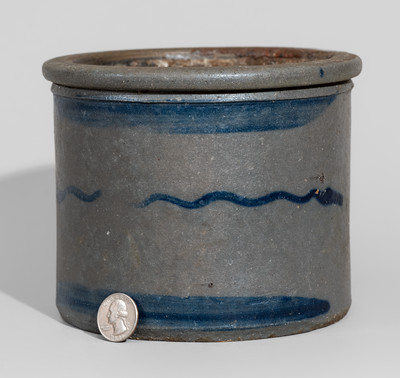 Western Pennsylvania Stoneware Butter Crock w/ Stripe Decoration