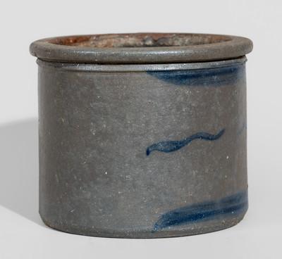 Western Pennsylvania Stoneware Butter Crock w/ Stripe Decoration