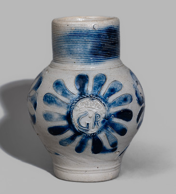 Westerwald, Germany Stoneware "GR" Mug, 18th century