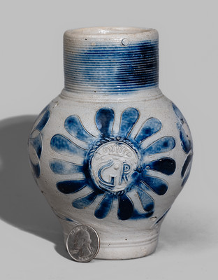 Westerwald, Germany Stoneware "GR" Mug, 18th century