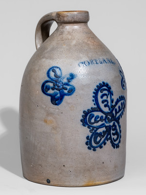 CORTLAND, New York Stoneware Jug, circa 1867-69