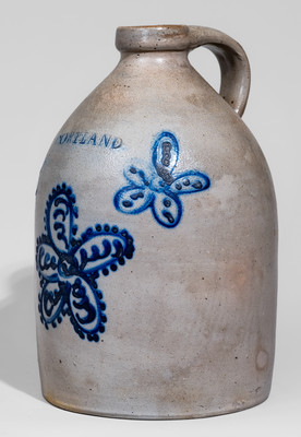 CORTLAND, New York Stoneware Jug, circa 1867-69