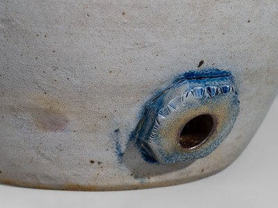 Exceedingly Rare and Important Monmouth Co, NJ Stoneware Cooler w/ Incised Eagle, Bird and Floral Motifs