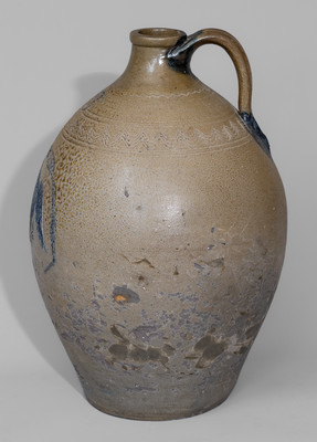 Exceedingly Rare and Important Chester Webster, Randolph County, NC Stoneware Federal Eagle Jug, Dated 1853