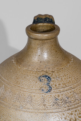 Exceedingly Rare and Important Chester Webster, Randolph County, NC Stoneware Federal Eagle Jug, Dated 1853