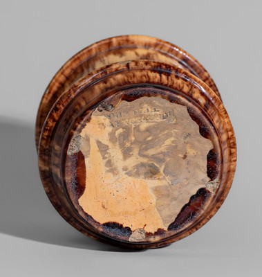 JOHN BELL / WAYNESBORO, PA Manganese-Decorated Redware Flowerpot