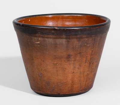 Unusual H H FISHER / 214 PURCHASE ST (New Bedford, Mass.) Redware Advertising Jar
