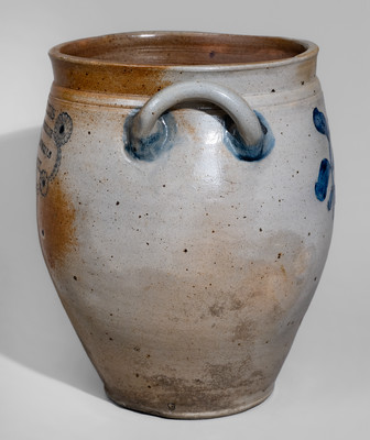 Exceptional C. CROLIUS / MANUFACTURER / MANHATTAN-WELLS / NEW-YORK Stoneware Jar