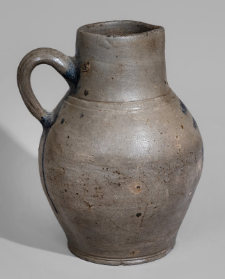 Extremely Rare Incised Stoneware Pitcher, J. REMMEY / MANHATTAN - WELLS / NEW YORK
