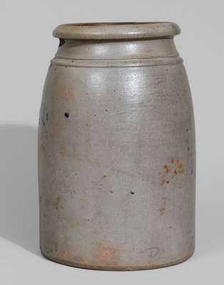 Exceptional "Hamilton & Jones / Greensboro Pa." Stoneware Cherries Canning Jar w/ Elaborate Decoration