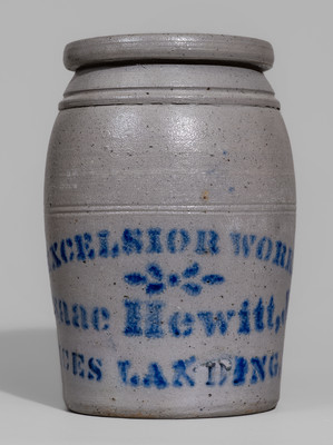 EXCELSIOR WORKS / Isaac Hewitt, Jr. / RICES LANDING, PA Stoneware Canning Jar