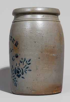 L.B. DILLINER / NEW GENEVA / FAYETTE CO. / PA Stoneware Jar