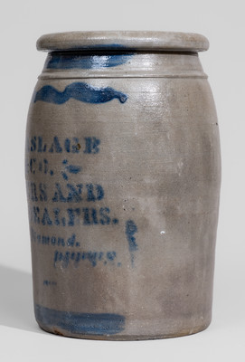 Pittsburgh, Pennsylvania Advertising Stoneware Jar, c1875