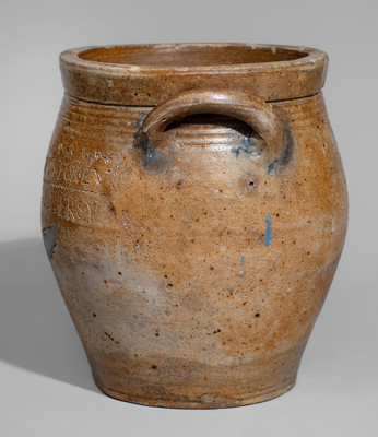 Very Rare LIBERTY FOREVER South Amboy, New Jersey Stoneware Jar, circa 1807