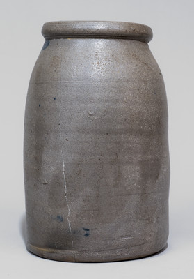 Rare Milton, WV Advertising Stoneware Canning Jar, c1880