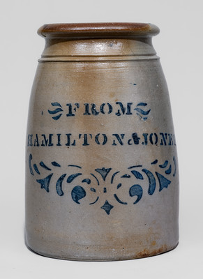 Greensboro, Pennsylvania Stoneware Canning Jar FROM / HAMILTON & JONES
