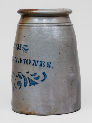 Greensboro, Pennsylvania Stoneware Canning Jar FROM / HAMILTON & JONES