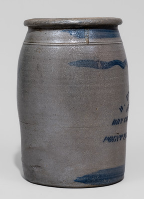 Rare Point Pleasant, WV Stoneware Advertising Jar, c1880