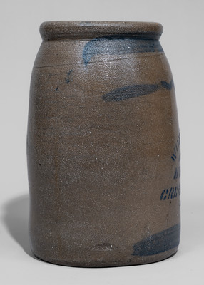 Extremely Rare Greenup, Kentucky Advertising Stoneware Canning Jar, Western PA origin