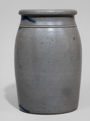 Scarce Sistersville, WV Stoneware Advertising Jar, c1875