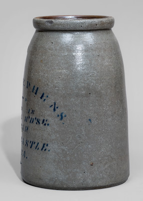 Very Rare Rock Castle, West Virginia Advertising Stoneware Canning Jar