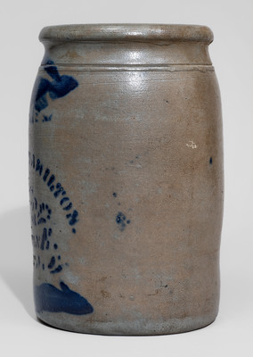 RICHEY & HAMILTON / PALATINE / W. VA Stoneware Jar, c1875